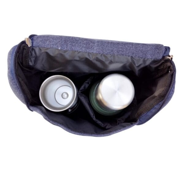 Bolso Mochila Morral Matero De Lona Y Cuero Modelo Amber Xl - Imagen 2