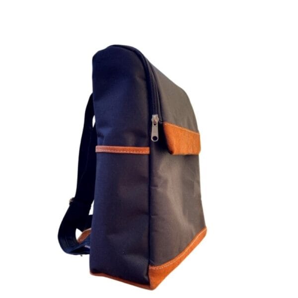Bolso Mochila Morral Matero De Lona Y Cuero Modelo Amber Xl - Imagen 5